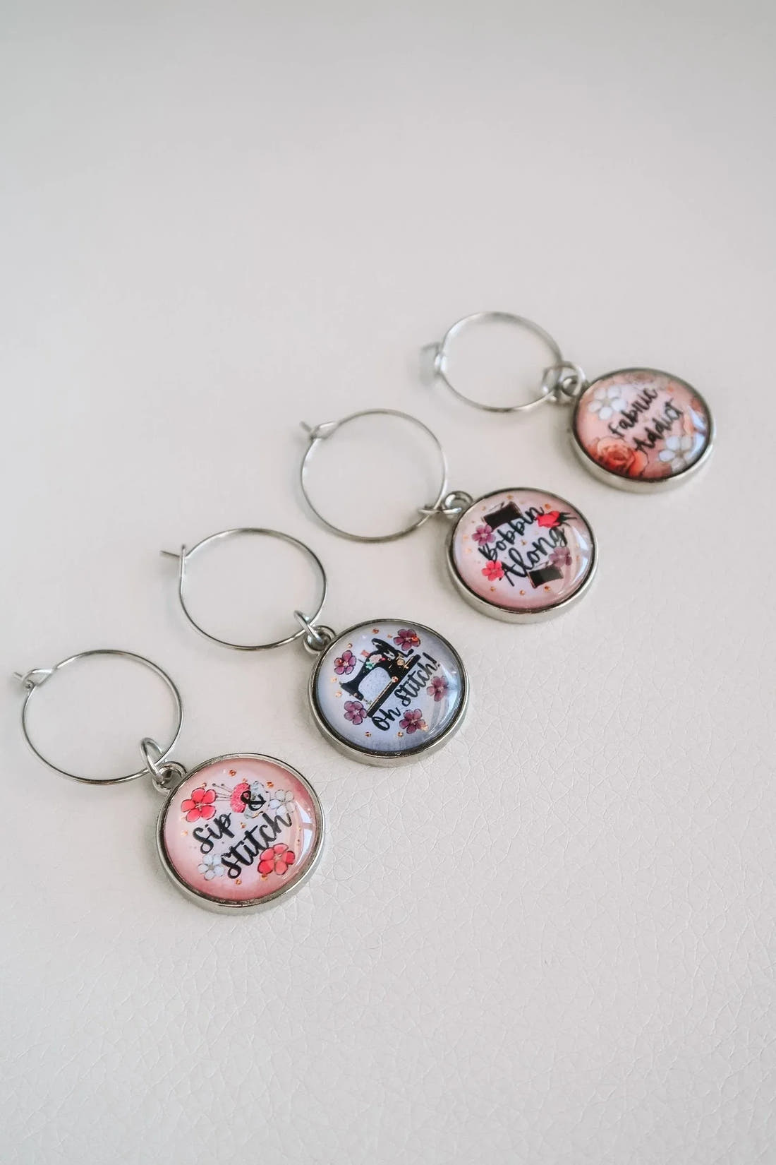 Wine or Coffee Charms Quotes fabric – made-to-order custom fabric by the metre | Fabric by Missy Rose