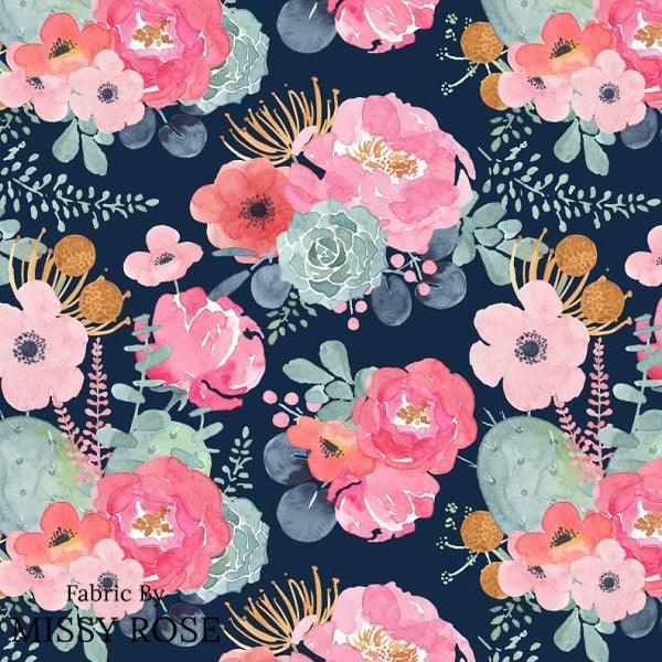 Infinite Florals Fabric 27 – premium custom printed fabric for sewing | Fabric by Missy Rose