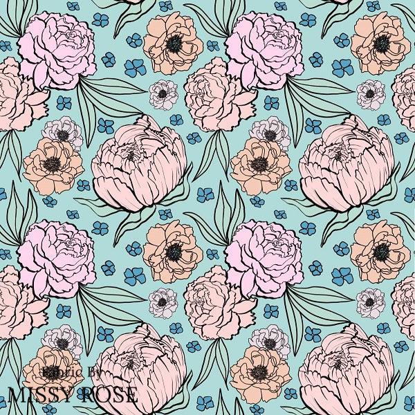 Infinite Florals Fabric 57 – premium custom printed fabric for sewing | Fabric by Missy Rose