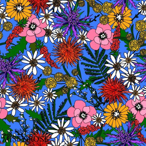 Infinite Florals Fabric 59 – custom printed pre-order fabric Australia | Fabric by Missy Rose