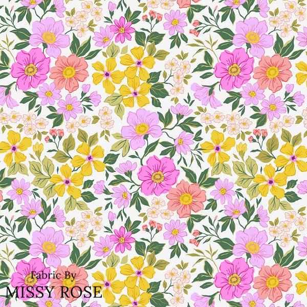 Infinite Florals Fabric 70 – premium custom printed fabric for sewing | Fabric by Missy Rose