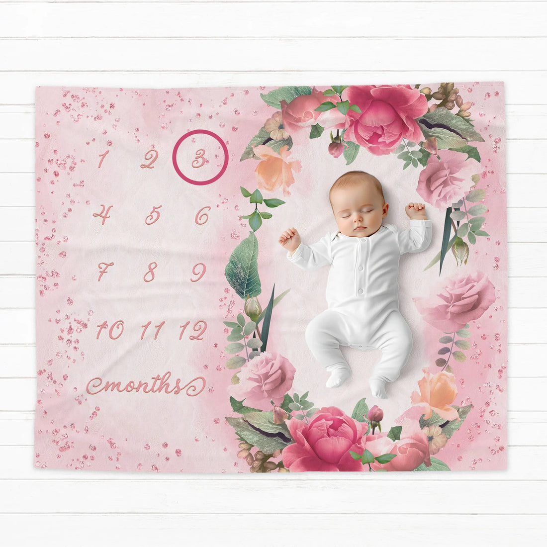Milestone Blanket Panel Floral fabric – made-to-order custom fabric by the metre | Fabric by Missy Rose
