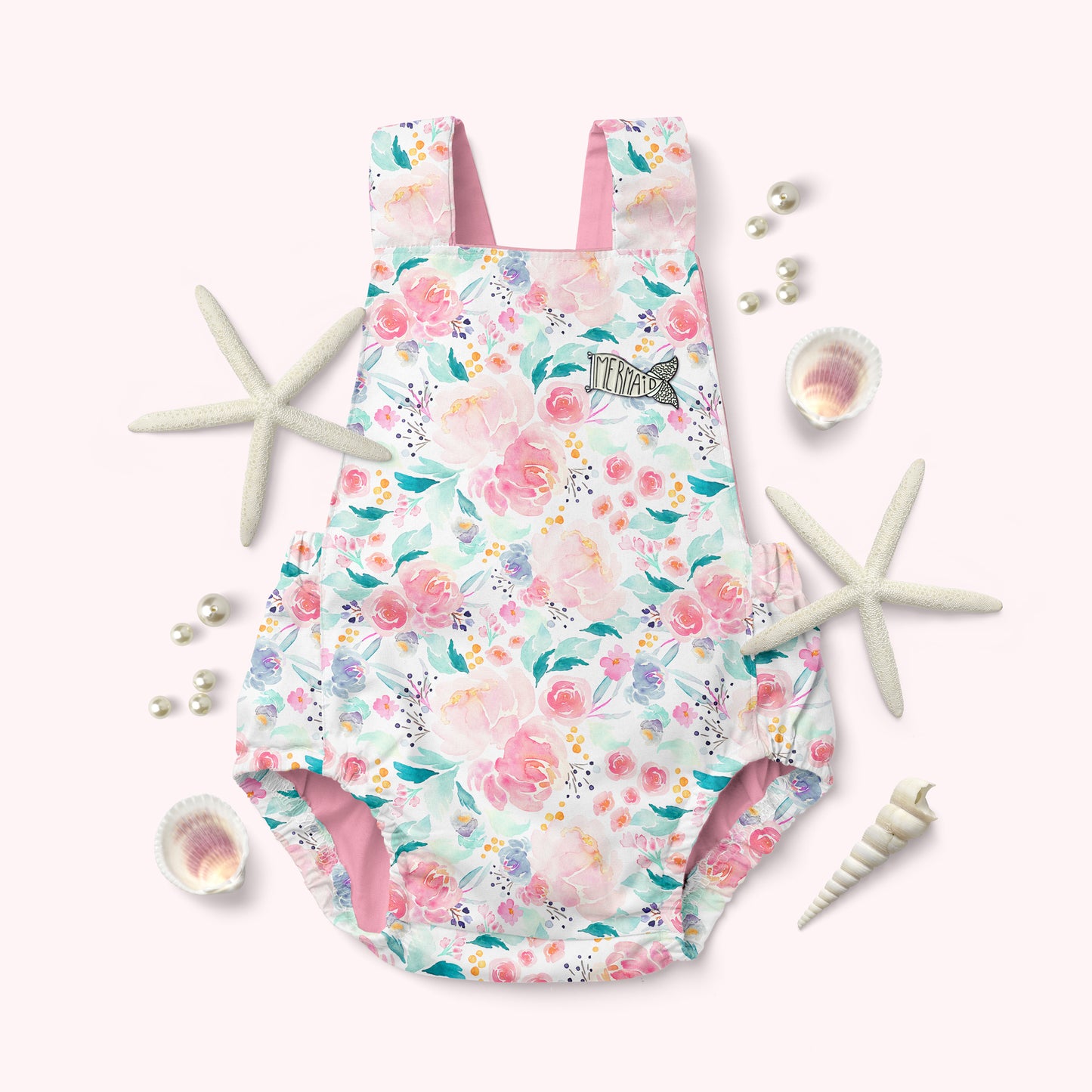 Indy Bloom Fabric - Mermaid Lagoon - Floral 01