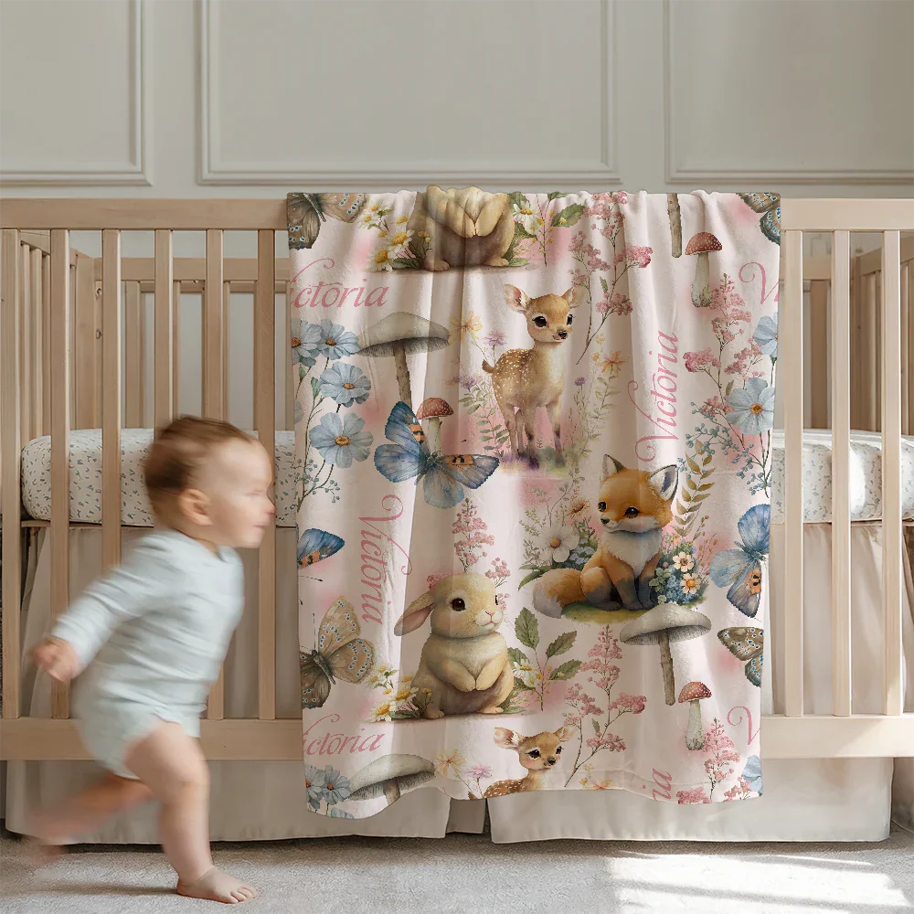 Customisable Name Fabric Woodlands – Australian custom printed fabric pre-order | Fabric by Missy Rose