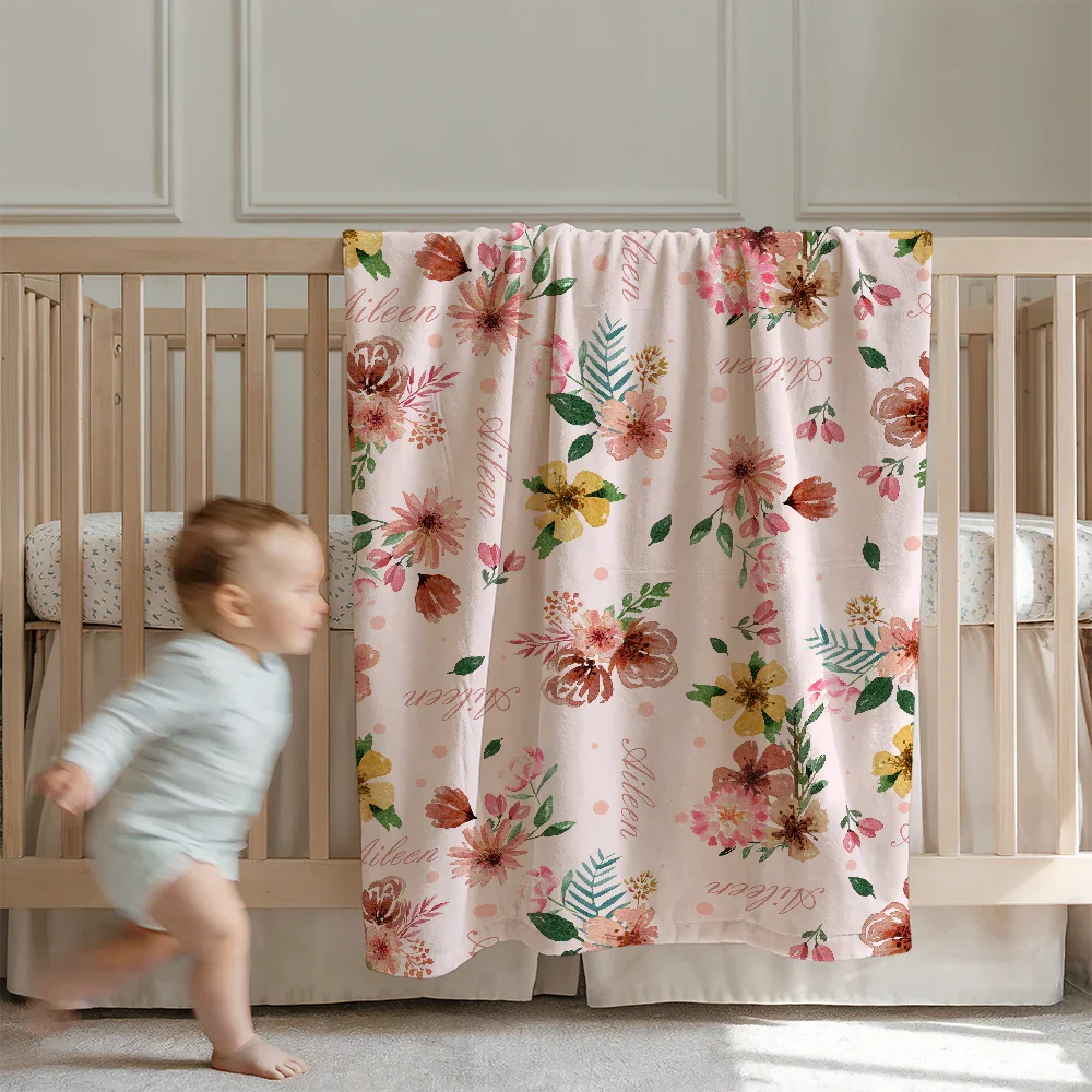 Customisable Name Fabric Floral – Australian custom printed fabric pre-order | Fabric by Missy Rose