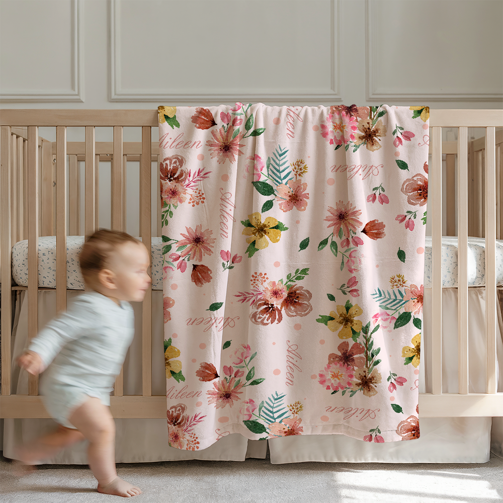 Customisable Name Fabric - Floral