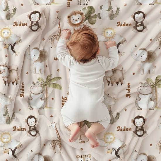 Customisable Name Fabric - Safari