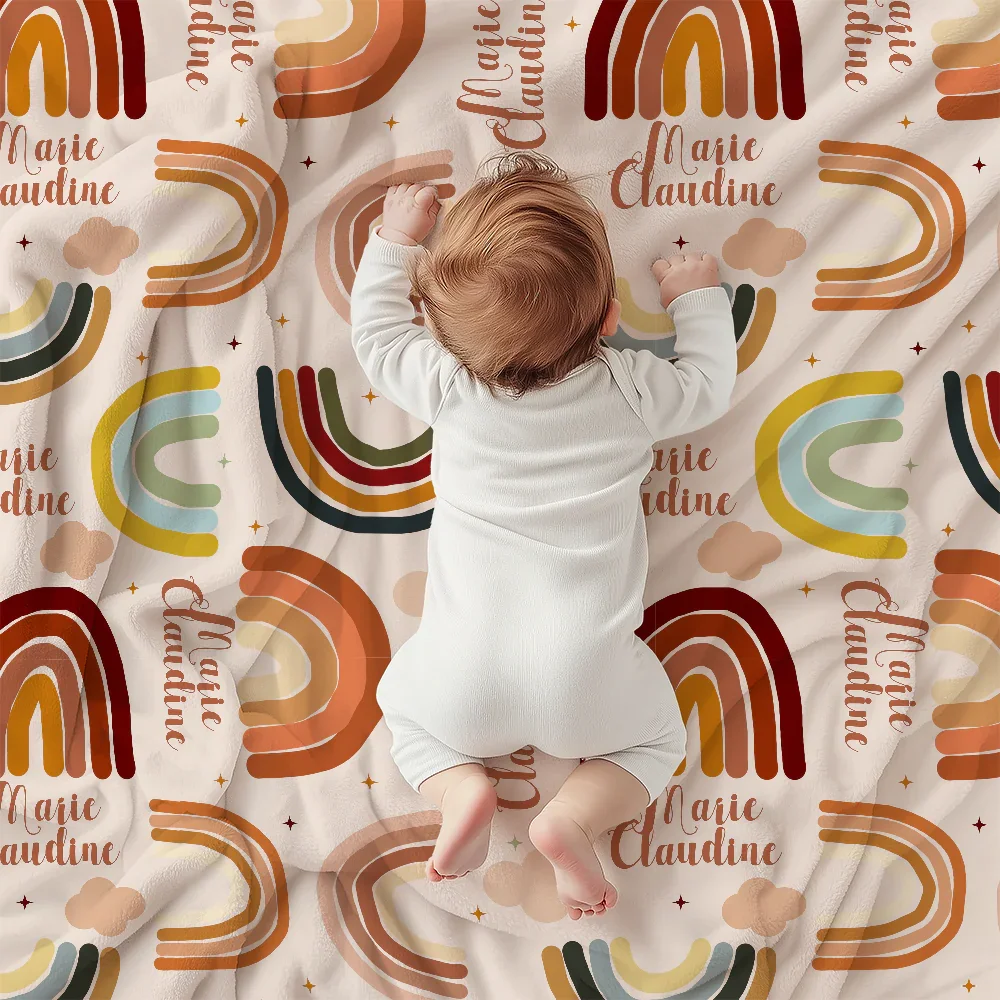 Customisable Name Fabric Rainbow – made-to-order custom fabric by the metre | Fabric by Missy Rose