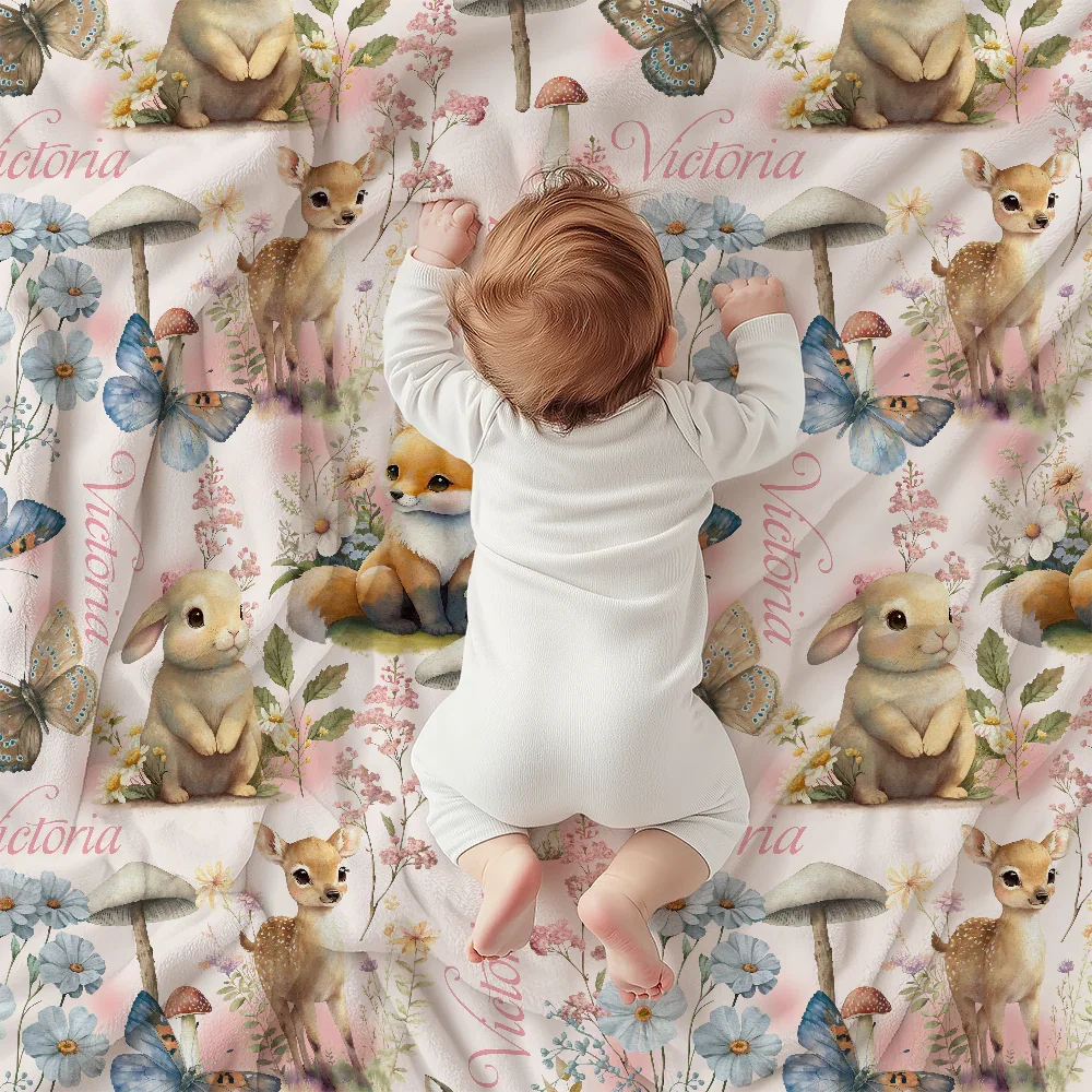 Customisable Name Fabric Woodlands – made-to-order custom fabric by the metre | Fabric by Missy Rose