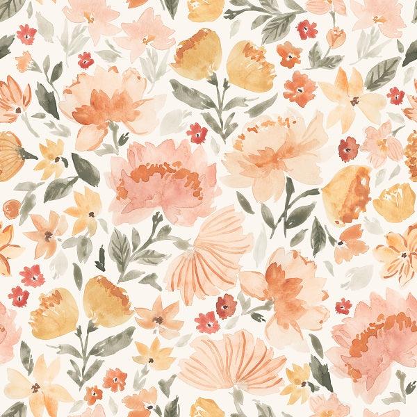 Indy Bloom Fabric Peony Sunset Floral 01 – Australian custom printed fabric pre-order | Fabric by Missy Rose