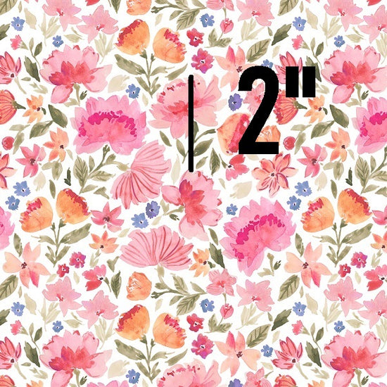 Indy Bloom Fabric - Peony Sunset - Peachy Pink Floral 03