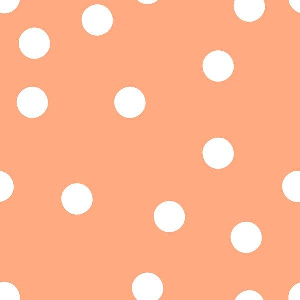Indy Bloom Fabric Peony Sunset Polka Dot Peach 06 – Australian custom printed fabric pre-order | Fabric by Missy Rose