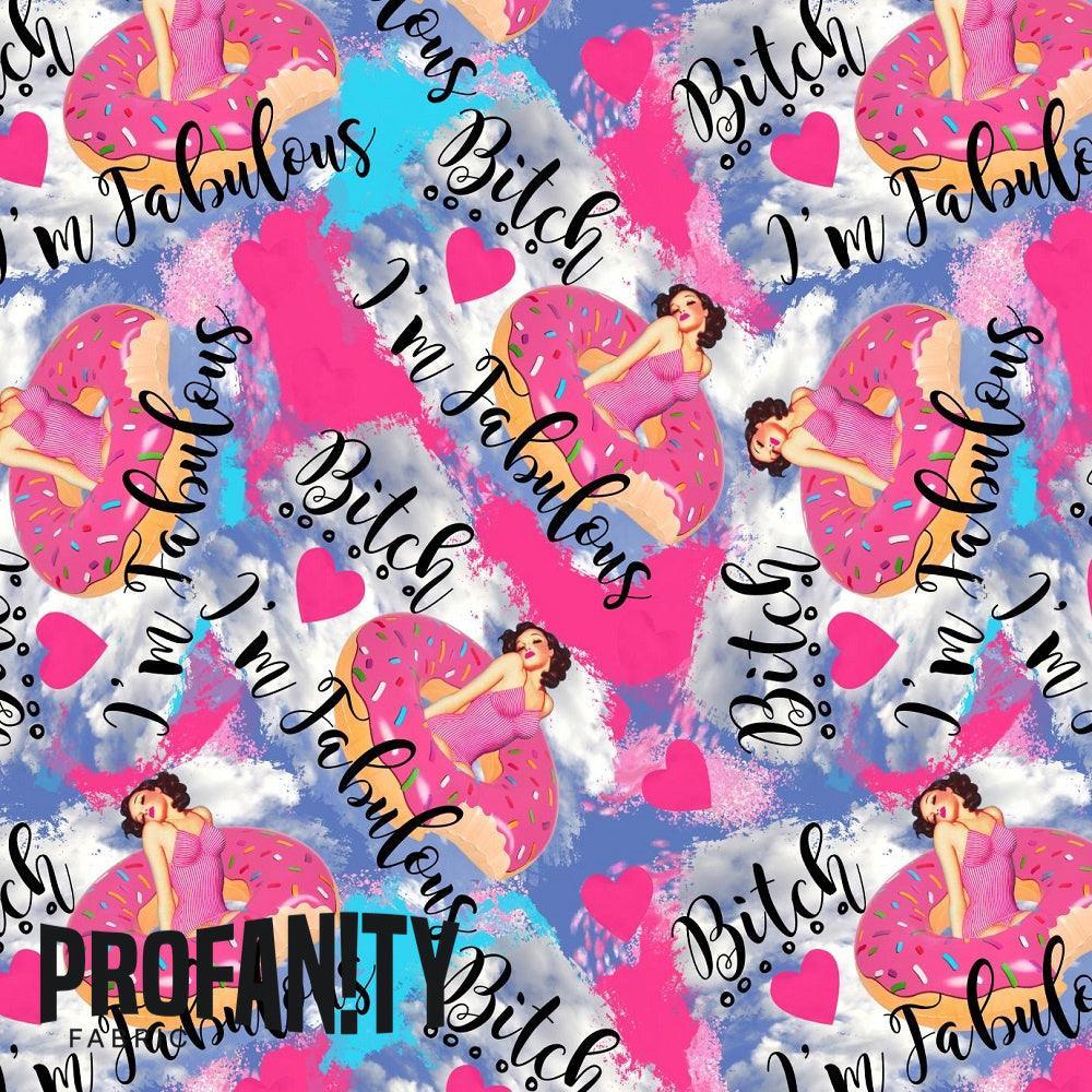 Swear Word Fabric 07 – swearing fabric custom printed Australia, made-to-order | Fabric by Missy Rose