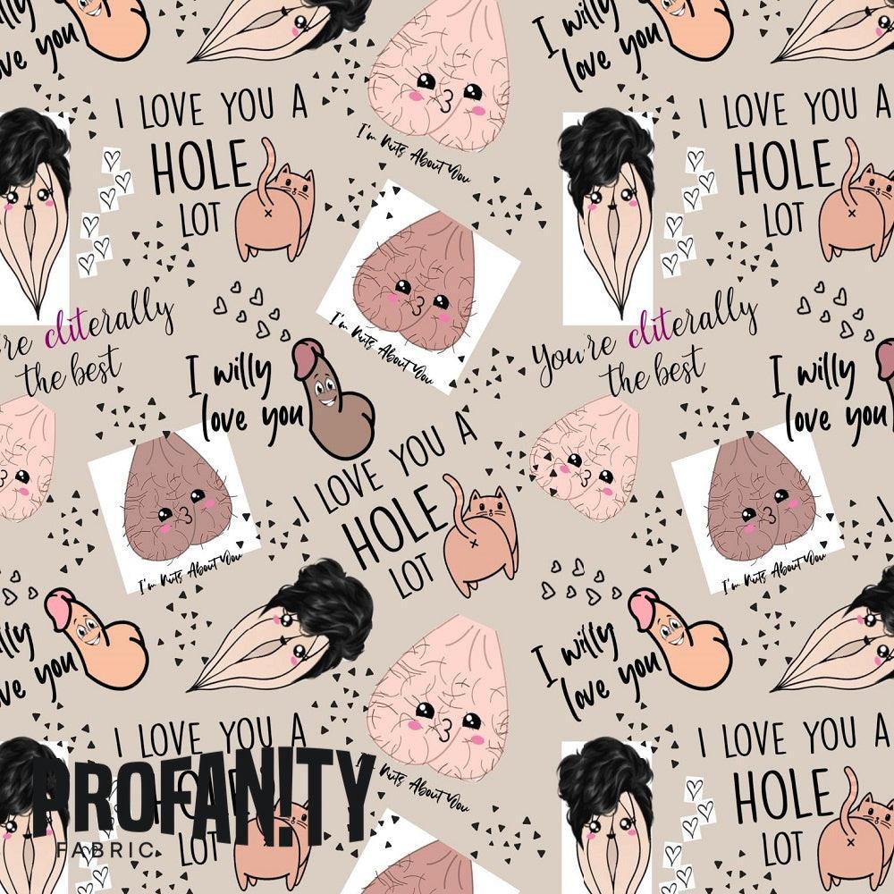 Novelty Swearing Fabric 104 – cheeky novelty fabric by the metre, made-to-order | Fabric by Missy Rose
