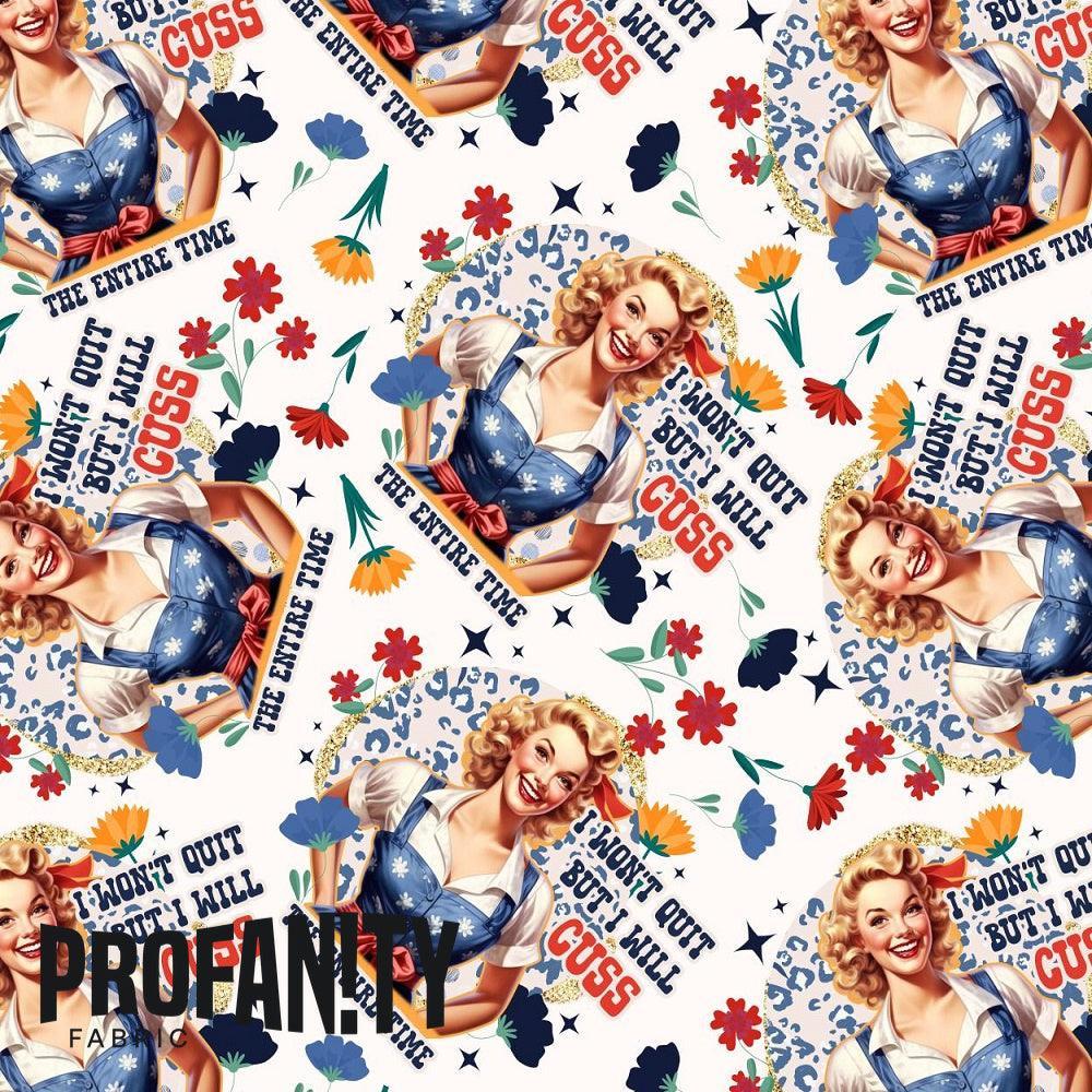 Swear Word Fabric 133 – profanity fabric for sewing, custom printed Australia | Fabric by Missy Rose