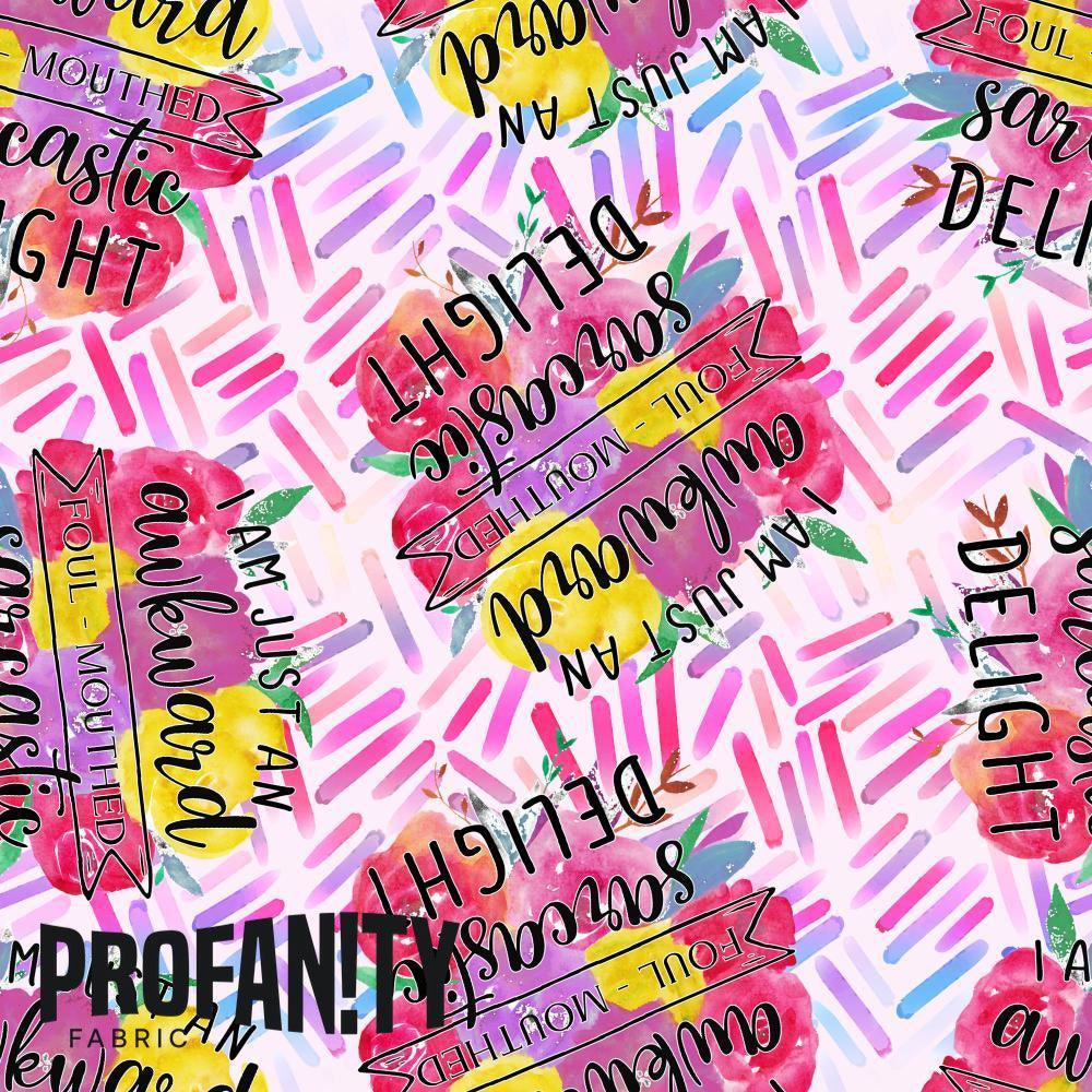 Swear Word Fabric 166 – profanity fabric for sewing, custom printed Australia | Fabric by Missy Rose