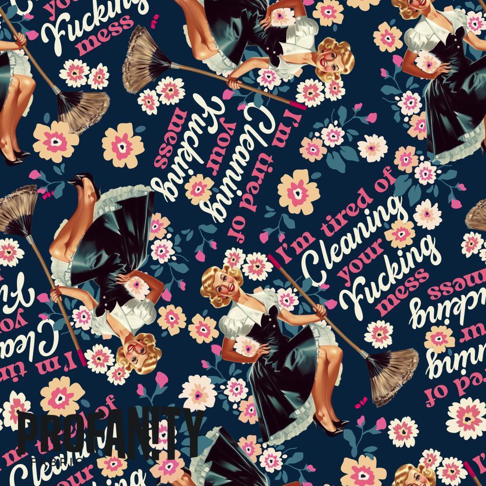Novelty Swearing Fabric 195 – rude funny novelty fabric, pre-order by the metre | Fabric by Missy Rose