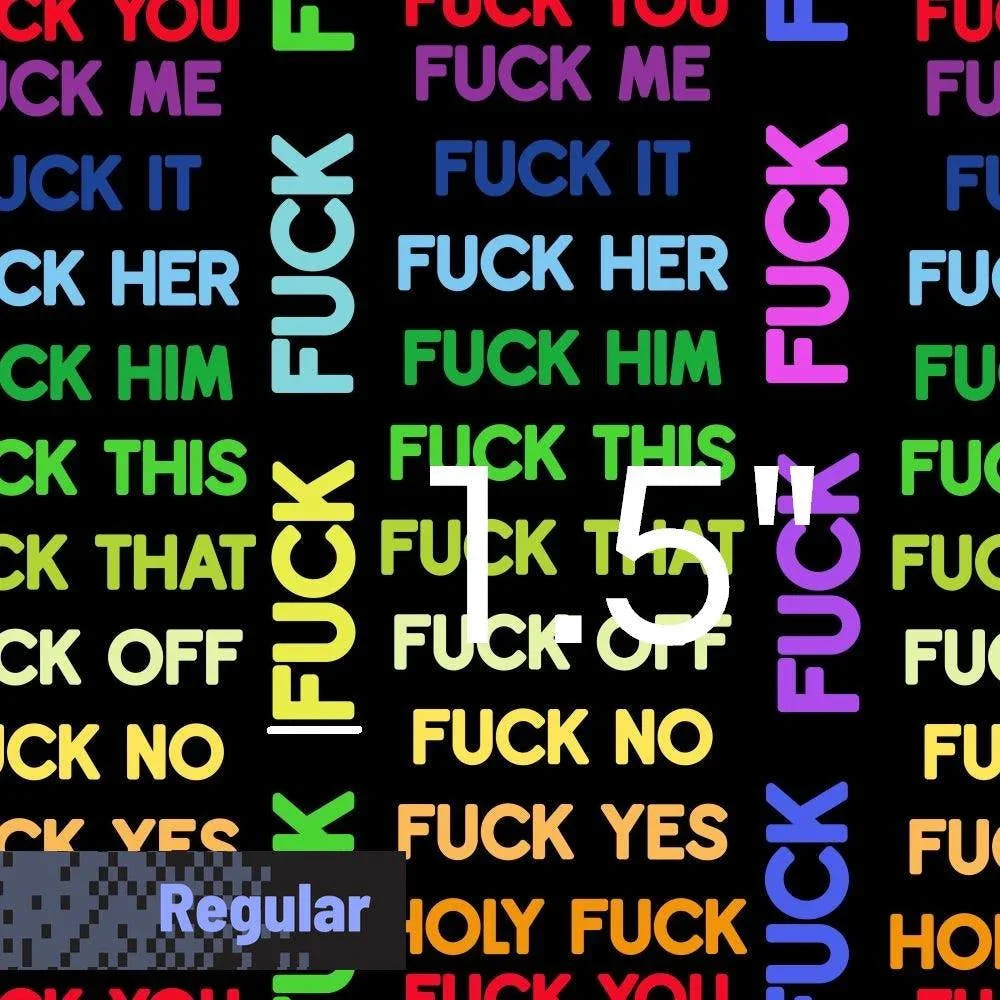 Swear Word Fabric 212 – profanity fabric for sewing, custom printed Australia | Fabric by Missy Rose
