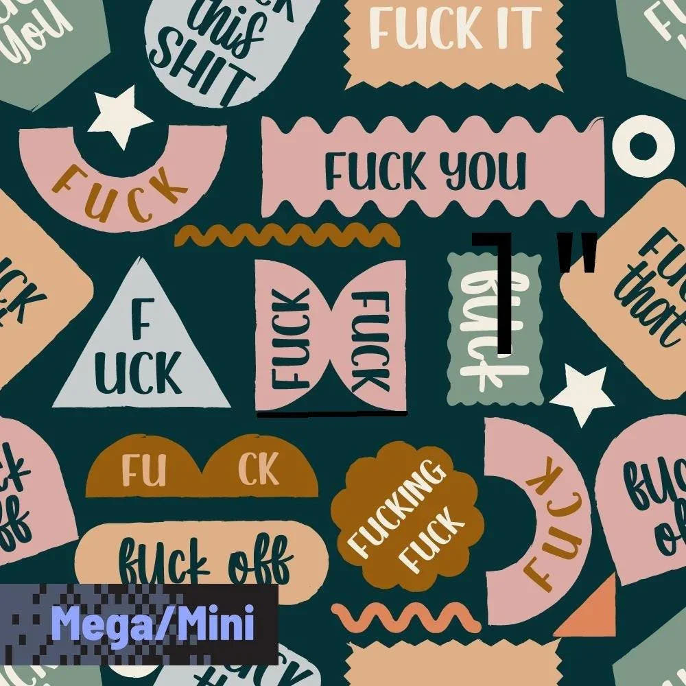Novelty Swearing Fabric 213 – cheeky novelty fabric by the metre, made-to-order | Fabric by Missy Rose