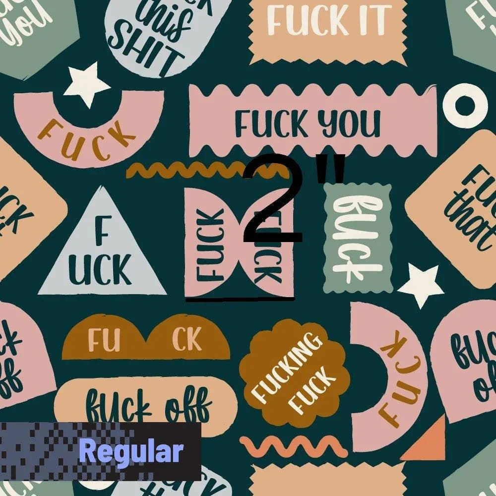 Swear Word Fabric 213 – swear word fabric Australia, custom printed pre-order | Fabric by Missy Rose