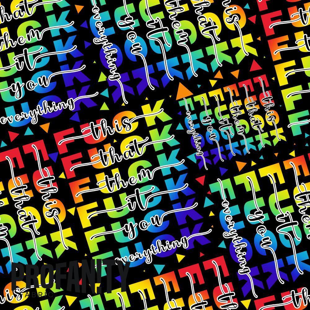 Novelty Swearing Fabric 217 – cheeky rude print fabric for sewing, pre-order | Fabric by Missy Rose
