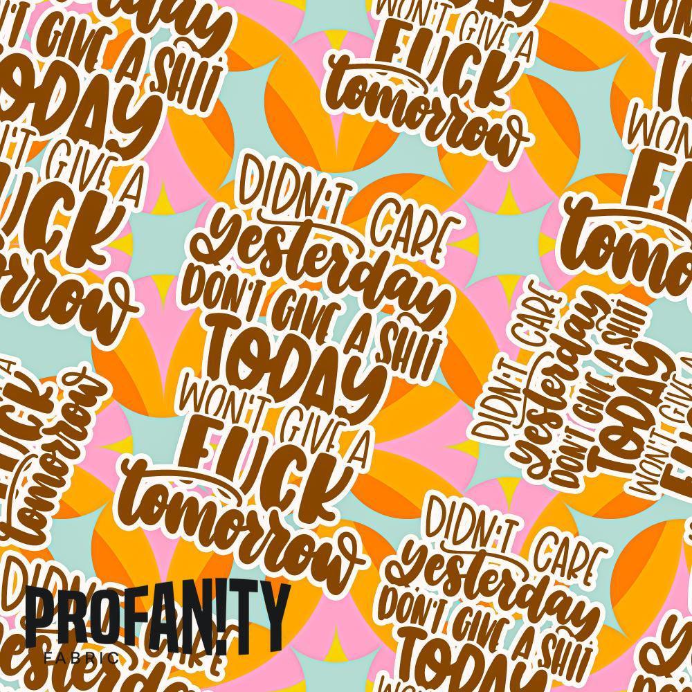 Novelty Swearing Fabric 218 – cheeky novelty fabric by the metre, made-to-order | Fabric by Missy Rose