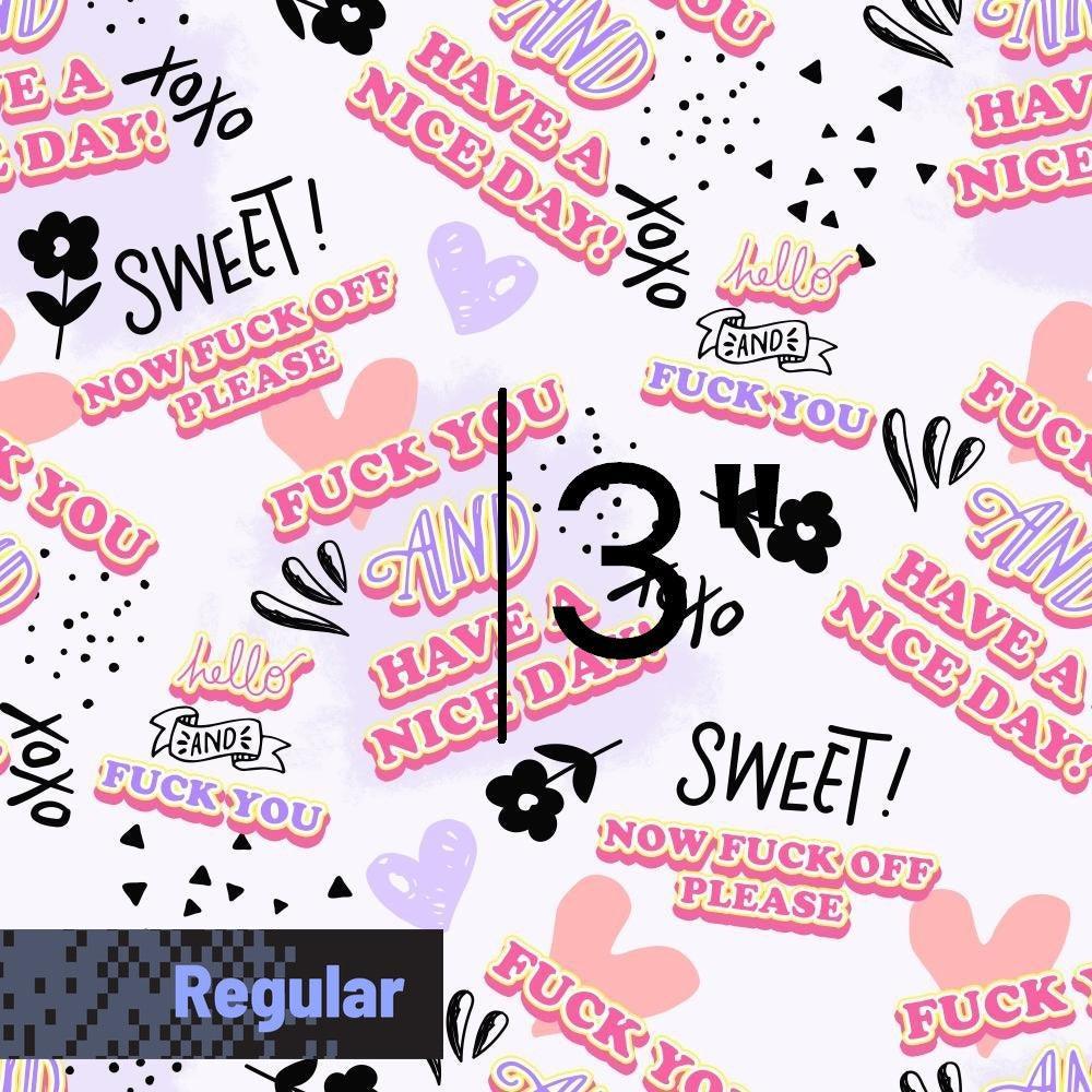 Swear Word Fabric 219 – swearing fabric custom printed Australia, made-to-order | Fabric by Missy Rose