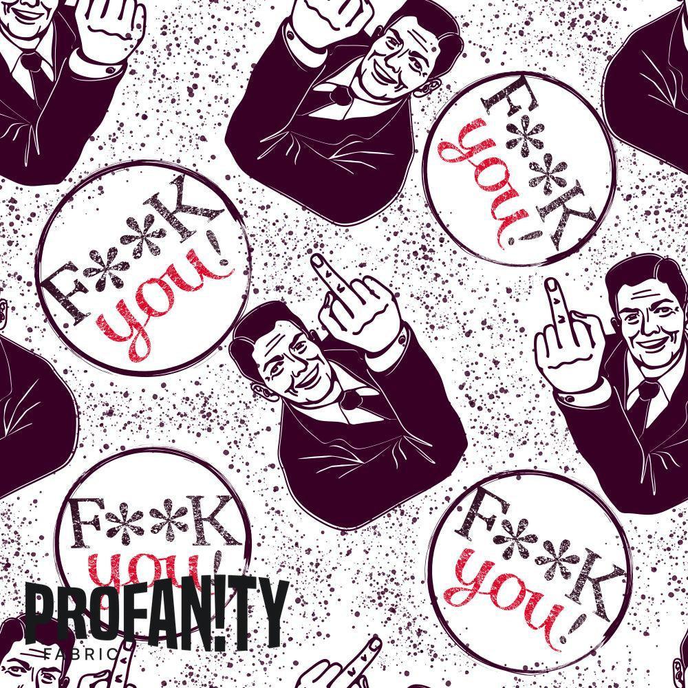 Novelty Swearing Fabric 222 – rude funny novelty fabric, pre-order by the metre | Fabric by Missy Rose