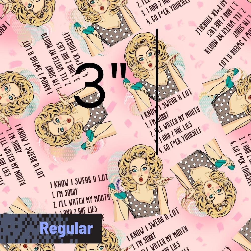 Swear Word Fabric 239 – profanity fabric for sewing, custom printed Australia | Fabric by Missy Rose