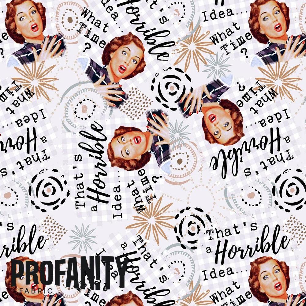 Novelty Swearing Fabric 254 – cheeky novelty fabric by the metre, made-to-order | Fabric by Missy Rose