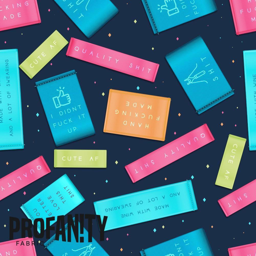 Novelty Swearing Fabric 272 – rude funny novelty fabric, pre-order by the metre | Fabric by Missy Rose