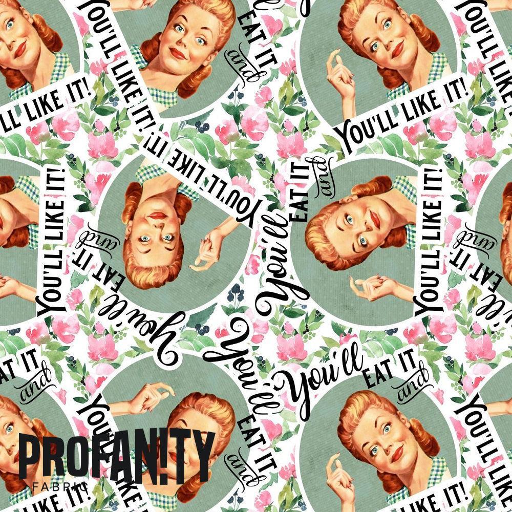 Novelty Swearing Fabric 279 – rude funny novelty fabric, pre-order by the metre | Fabric by Missy Rose