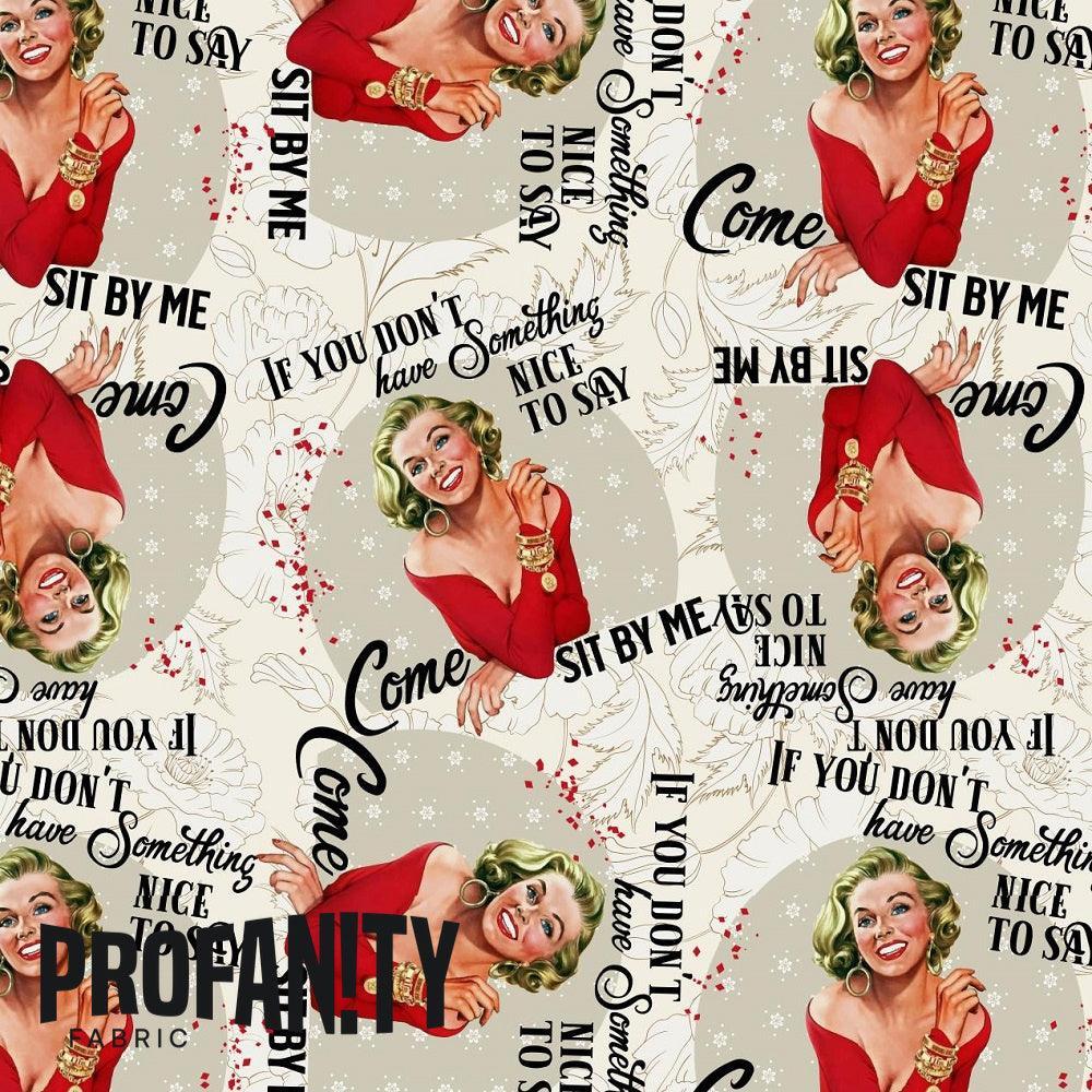 Novelty Swearing Fabric 357 – cheeky novelty fabric by the metre, made-to-order | Fabric by Missy Rose