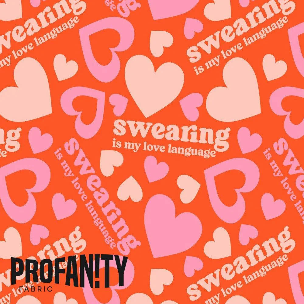 Novelty Swearing Fabric 373 – rude funny novelty fabric, pre-order by the metre | Fabric by Missy Rose