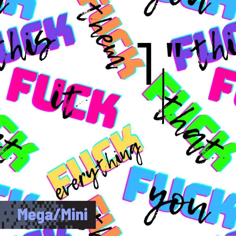 Novelty Swearing Fabric 407 – cheeky novelty fabric by the metre, made-to-order | Fabric by Missy Rose