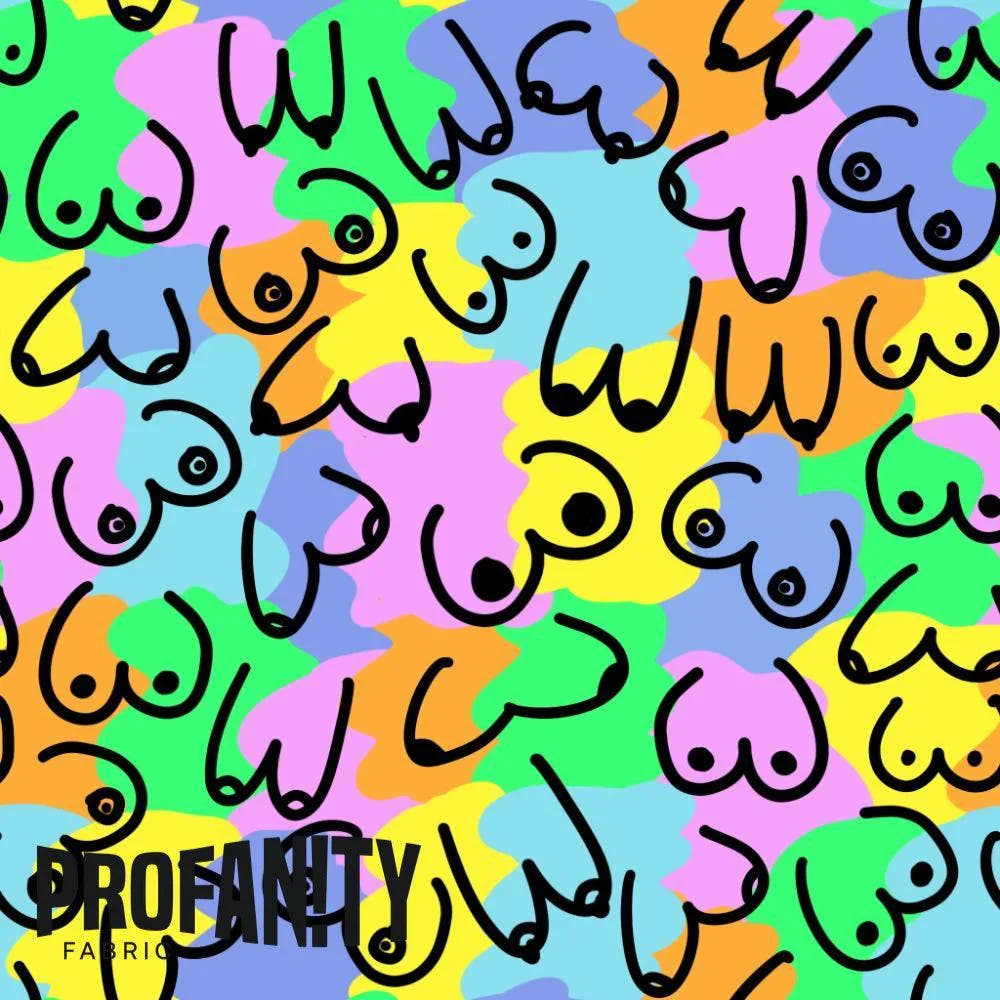 Swear Word Fabric 411 – swearing fabric custom printed Australia, made-to-order | Fabric by Missy Rose