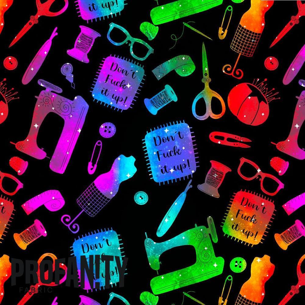 Novelty Swearing Fabric 413 – cheeky rude print fabric for sewing, pre-order | Fabric by Missy Rose