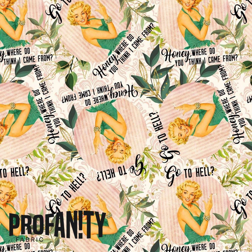 Novelty Swearing Fabric 447 – cheeky novelty fabric by the metre, made-to-order | Fabric by Missy Rose