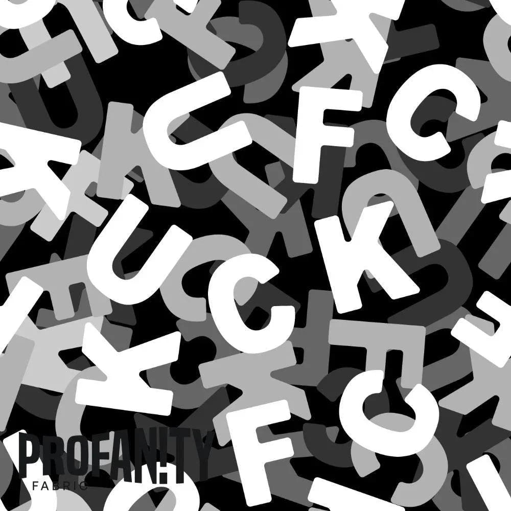 Novelty Swearing Fabric 460 – rude funny novelty fabric, pre-order by the metre | Fabric by Missy Rose