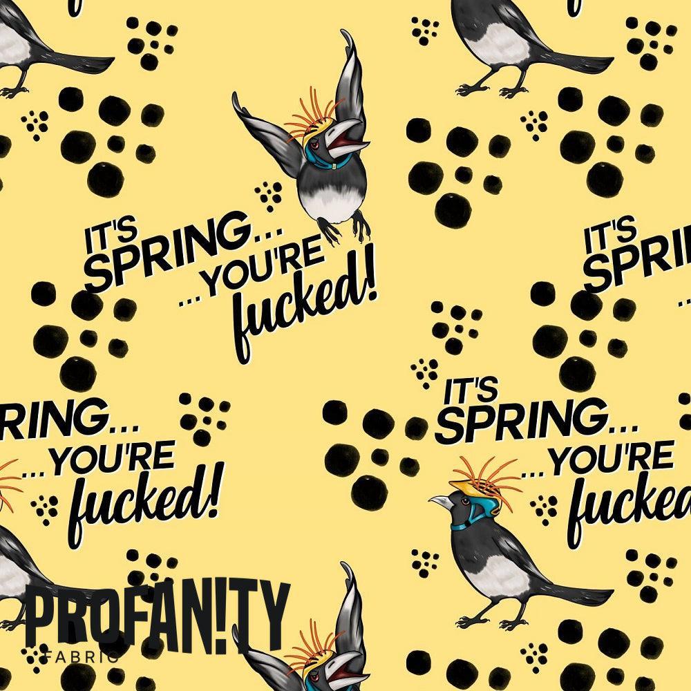Novelty Swearing Fabric 468 – cheeky novelty fabric by the metre, made-to-order | Fabric by Missy Rose