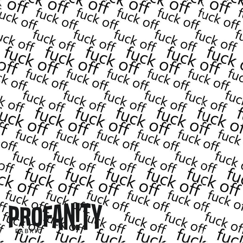 Novelty Swearing Fabric 470 – cheeky rude print fabric for sewing, pre-order | Fabric by Missy Rose