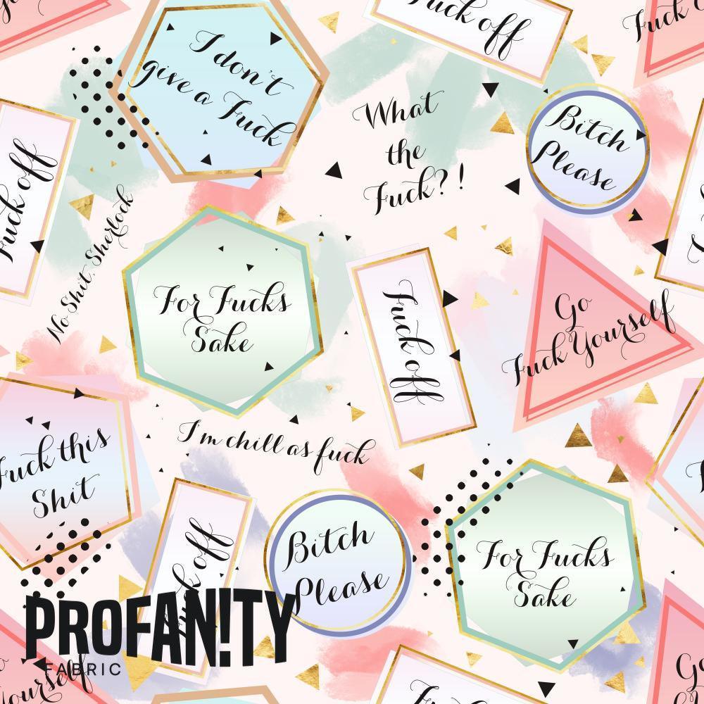 Novelty Swearing Fabric 472 – cheeky rude print fabric for sewing, pre-order | Fabric by Missy Rose