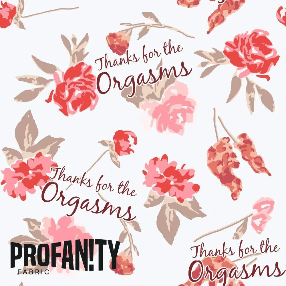 Novelty Swearing Fabric 473 – cheeky novelty fabric by the metre, made-to-order | Fabric by Missy Rose