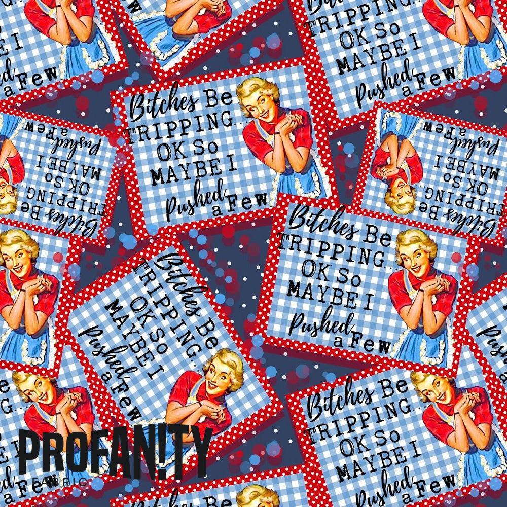 Swear Word Fabric 47 – swearing fabric custom printed Australia, made-to-order | Fabric by Missy Rose