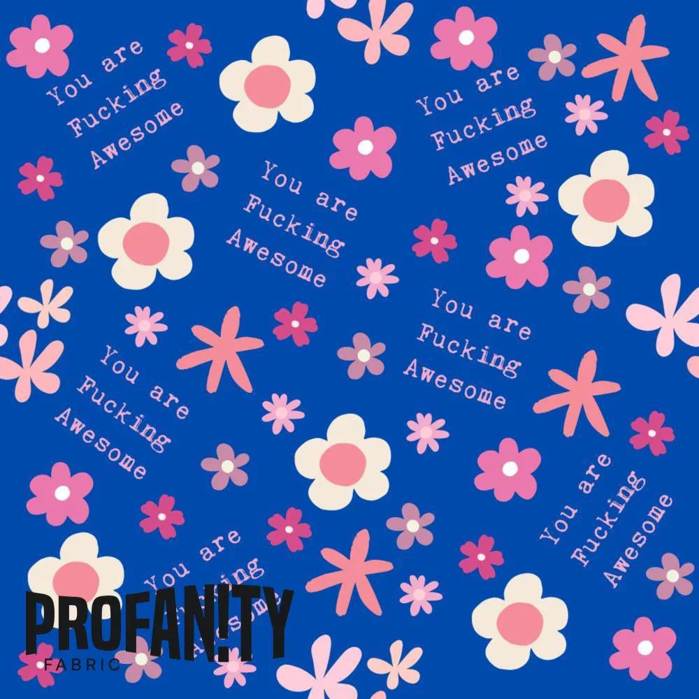 Novelty Swearing Fabric 488 – cheeky rude print fabric for sewing, pre-order | Fabric by Missy Rose