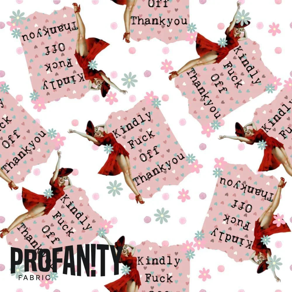 Novelty Swearing Fabric 510 – cheeky novelty fabric by the metre, made-to-order | Fabric by Missy Rose