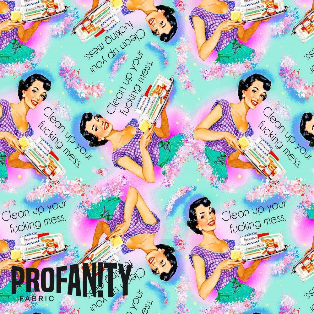 Novelty Swearing Fabric 536 – cheeky rude print fabric for sewing, pre-order | Fabric by Missy Rose