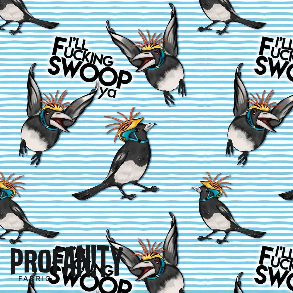 Swear Word Fabric 561 – profanity fabric for sewing, custom printed Australia | Fabric by Missy Rose