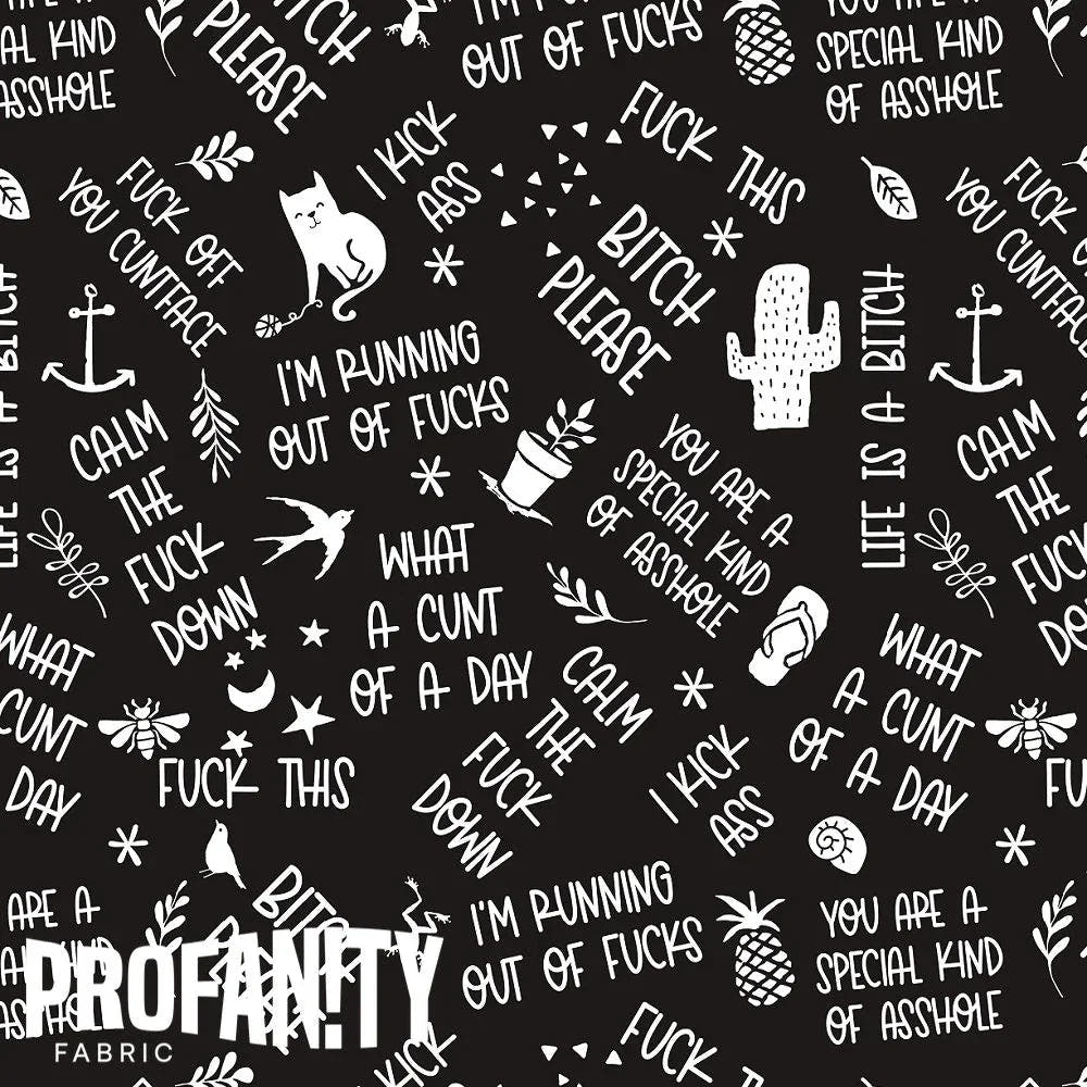 Swear Word Fabric 590 – swear word fabric Australia, custom printed pre-order | Fabric by Missy Rose