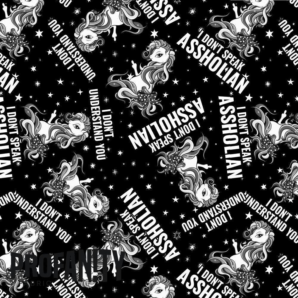 Novelty Swearing Fabric 67 – rude funny novelty fabric, pre-order by the metre | Fabric by Missy Rose